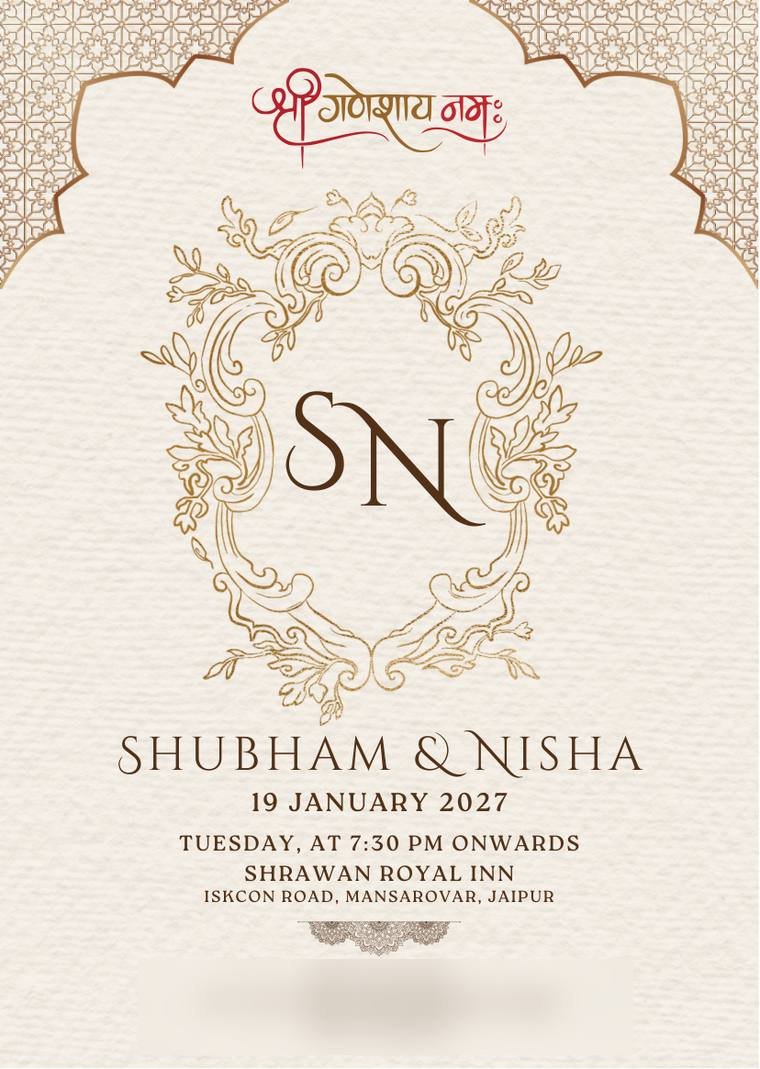Gold monogram mark designed by Propix, a logo design agency in Jaipur
