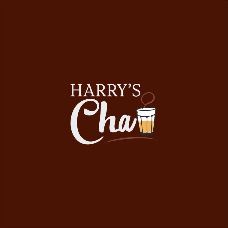Harry's Chai logo, a script wordmark with a chai glass icon, designed by Propix