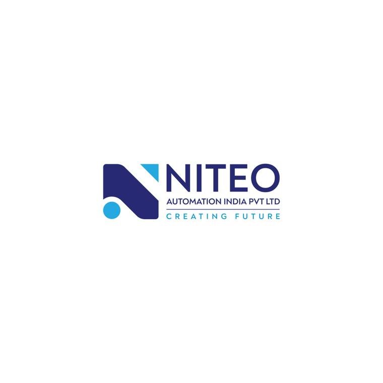 Niteo Automation India logo, a geometric N mark in navy and blue, designed by Propix