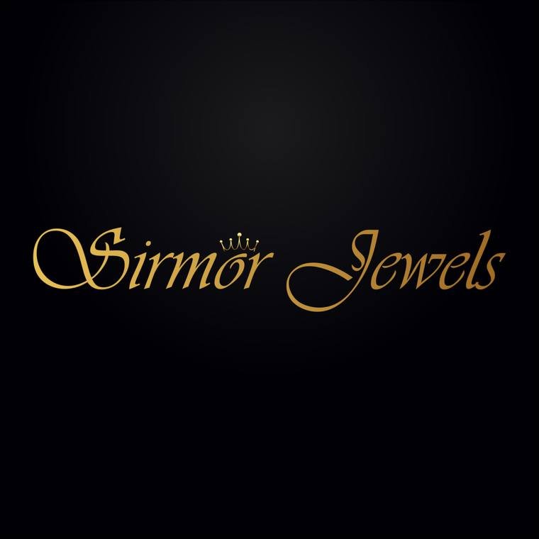 Sirmor Jewels logo, a gold script wordmark with a crown detail, designed by Propix