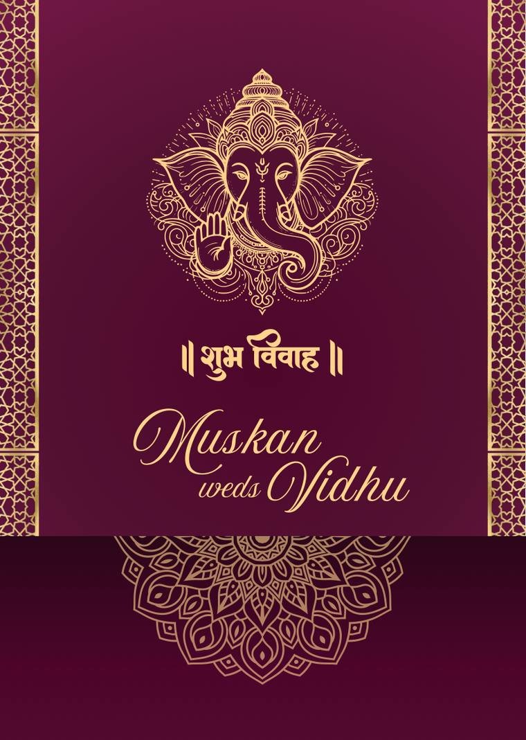 Plum and gold brand identity artwork by Propix, a branding agency in Jaipur